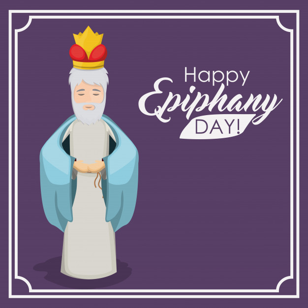 happy Epiphany day king vector illustration