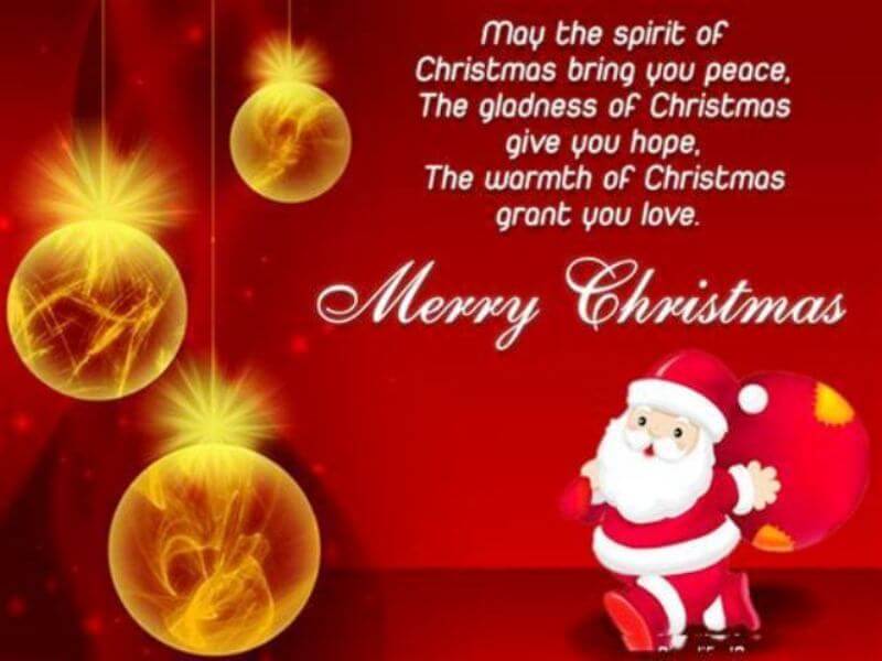 may the spirit of christmas bring you peace merry christmas