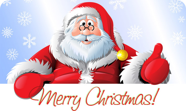 merry Christmas santa claus card