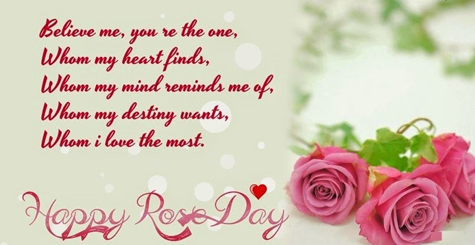 believe me, you’re the one, whom my heart finds happy Rose Day