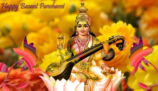 happy basant panchami goddess saraswati