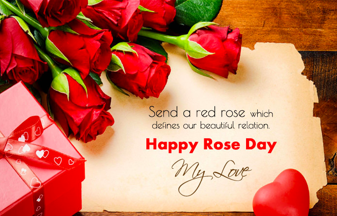 send a red rose which defines our beautiful relation. happy Rose Day my love