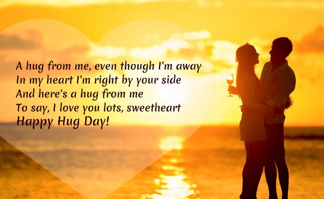 a hug from me i love you lots sweetheart happy hug day