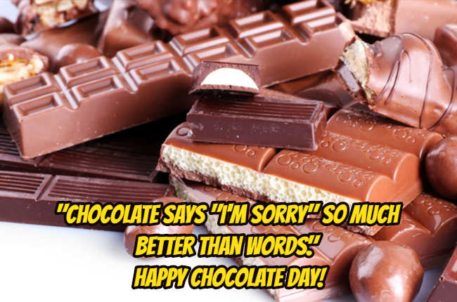 chocolate says i’m sorry so much better than words happy chocolate day