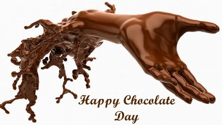 happy Chocolate Day chocolate hand