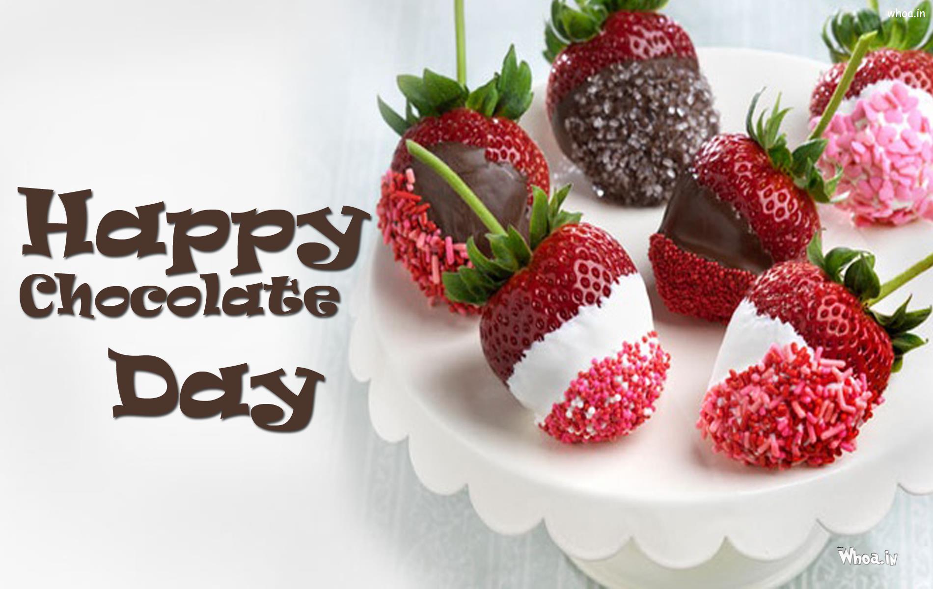 happy chocolate day straberries chocolate