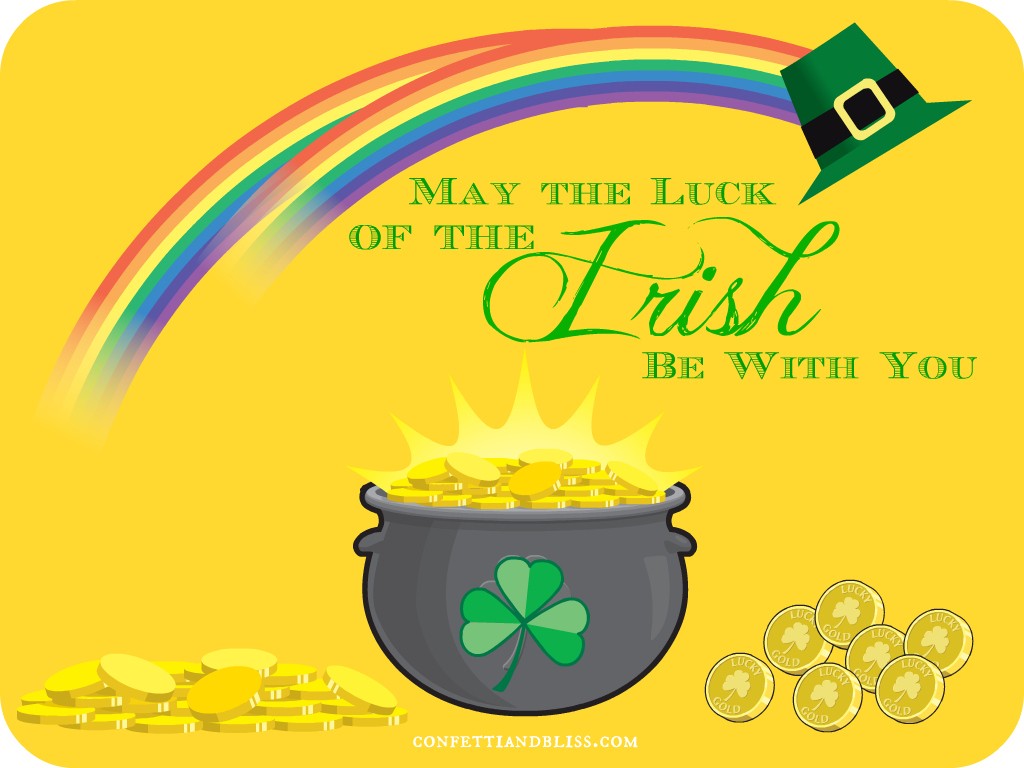 Irish pot luck. Luck and the Irish.