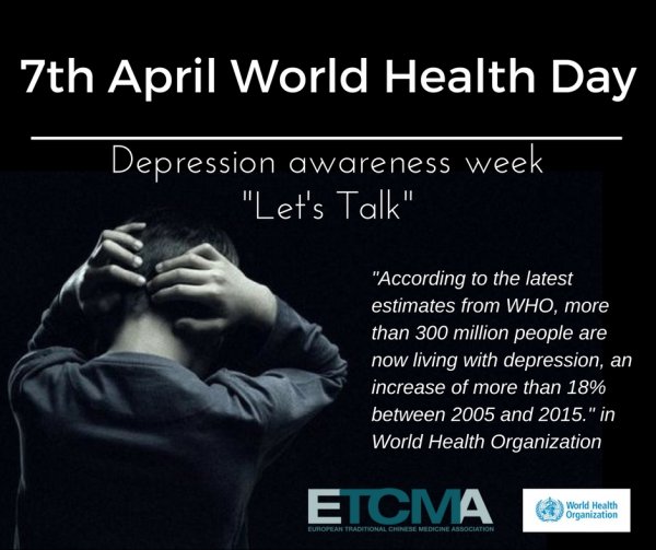 7th april world health day depression awareness week let’s talk