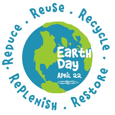 Earth Day april 22 recycle, reuse