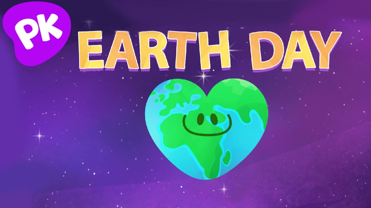 Earth Day heart shaped earth greeting card