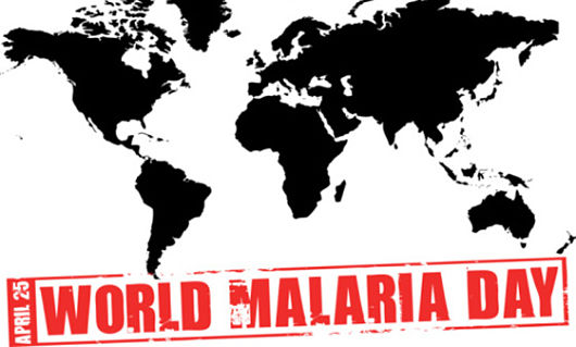 World Malaria Day april 25 world map in background