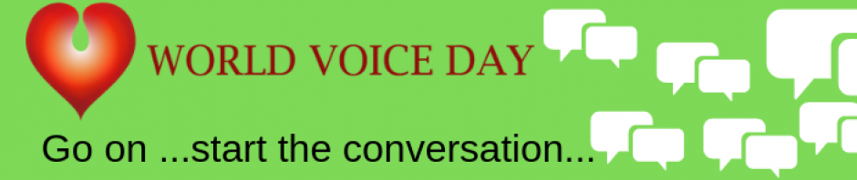 World Voice Day go on start the conversation header