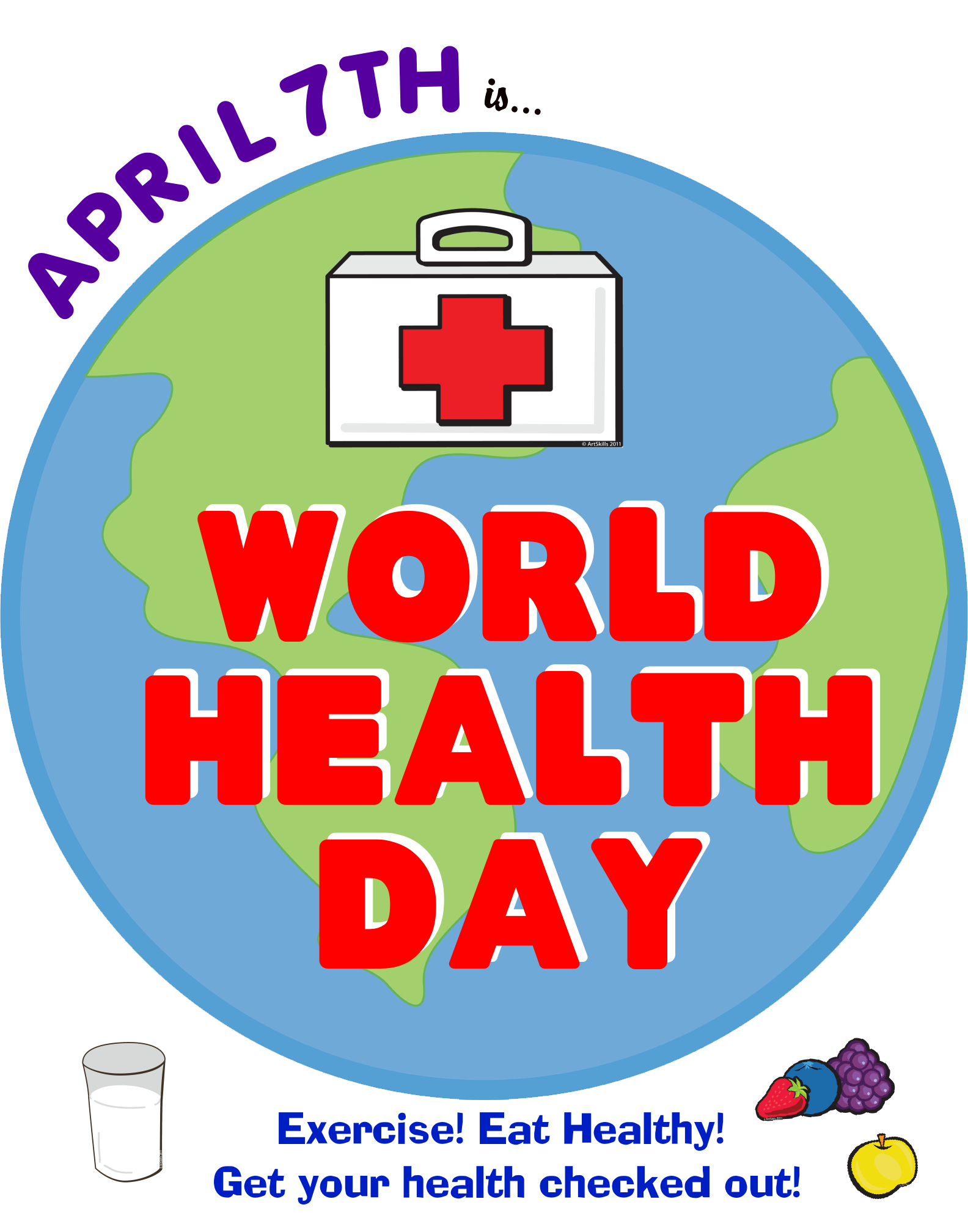 april 7th is world health day exercise eat healthy