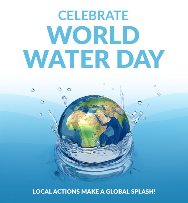 celebrate World Water Day globe in water