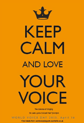 keep calm and love your voice happy World Voice Day