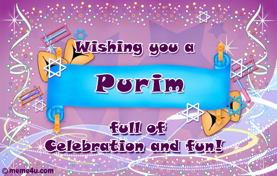 wishing you a purim full of celebration and fun