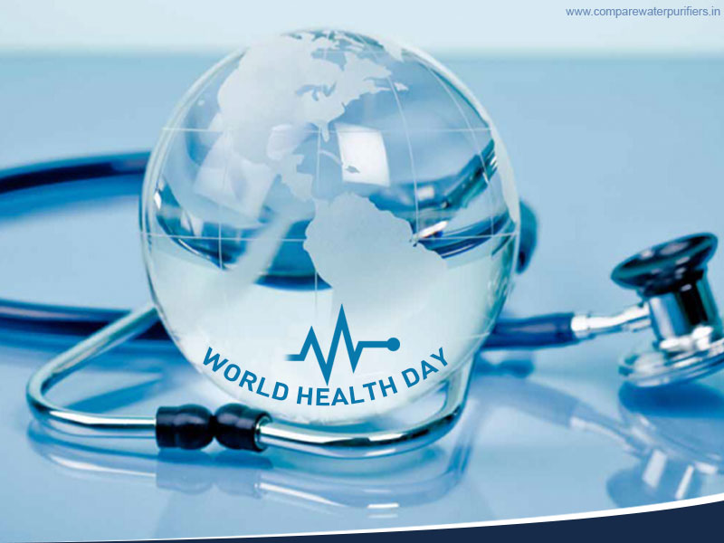 world health day stethoscope with earth globe