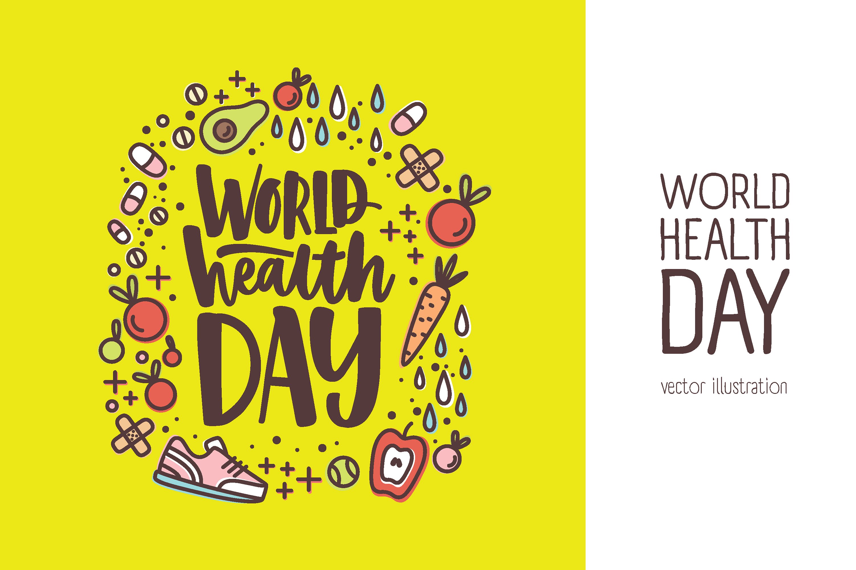 world health day vector illustration