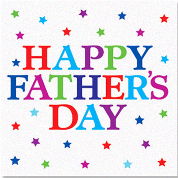 happy fathers day colorful stars design