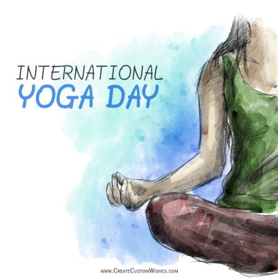 international yoga day card