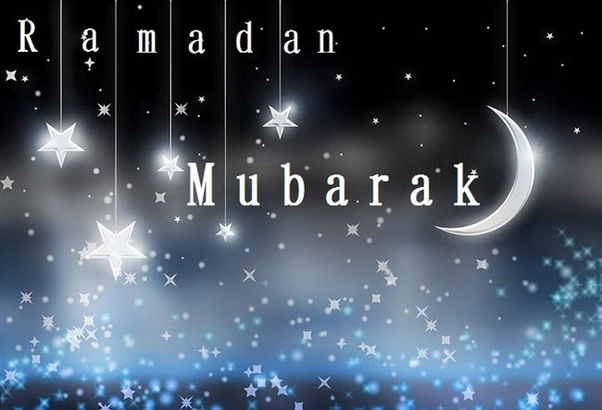 ramadan mubarak hanging moon greeting card