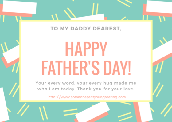 to my daddy dearest happy fathers day