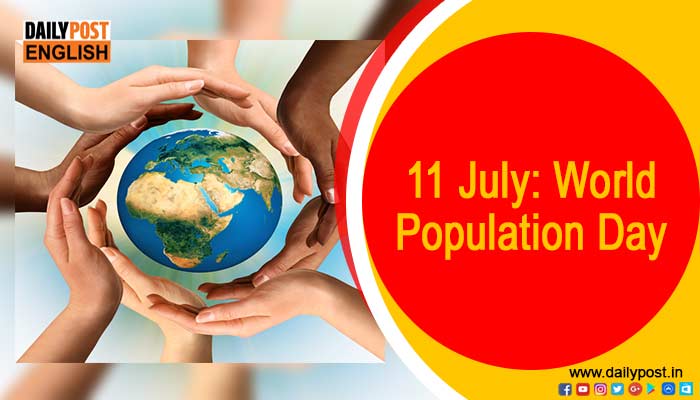 11 july world population day card