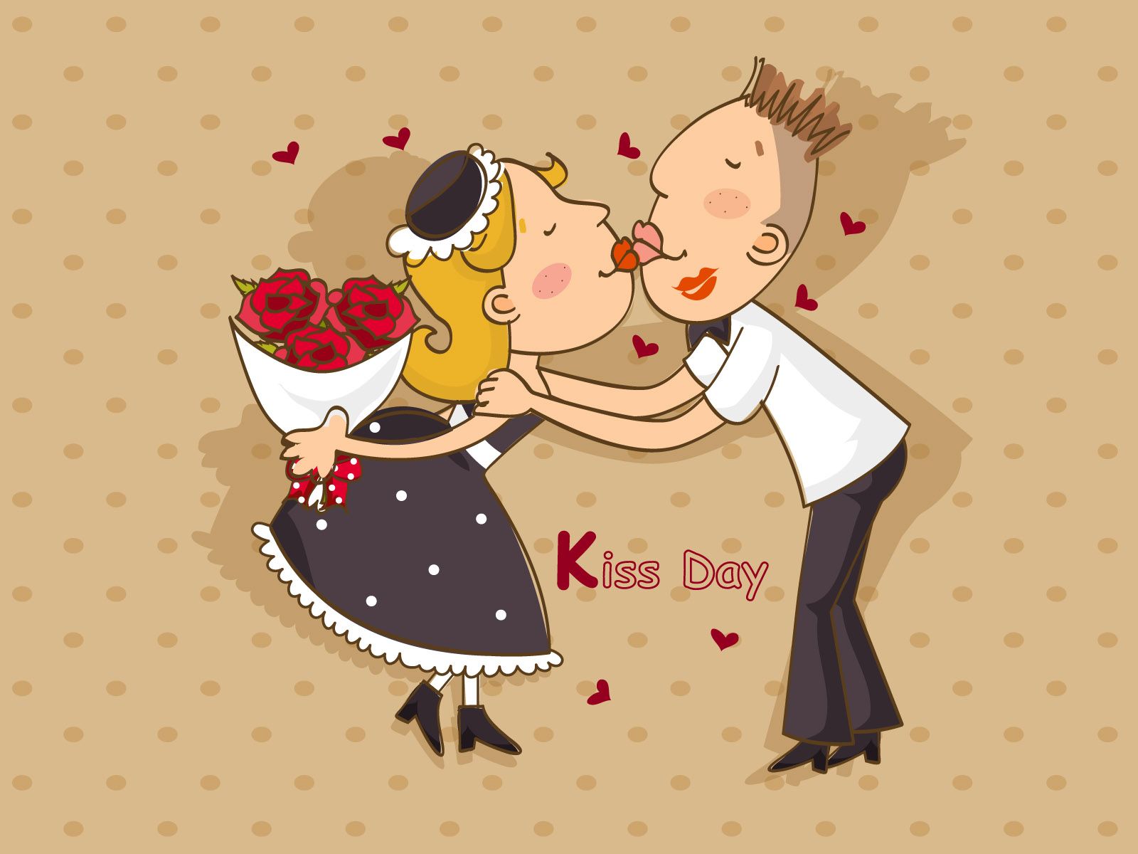 kiss day kissing couple card