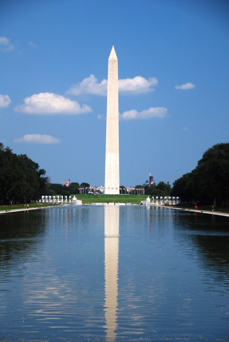 water reflection of the washington monument