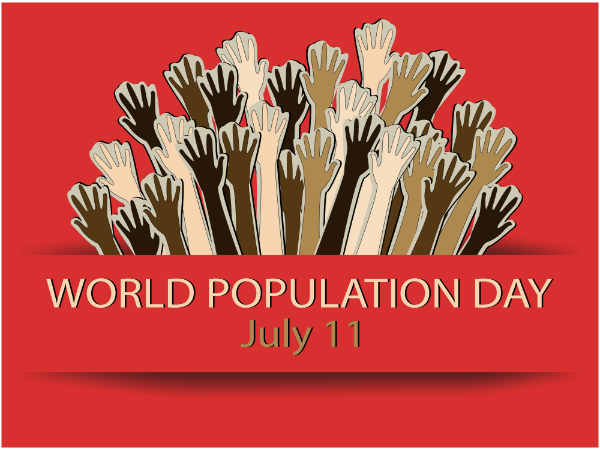 world population day july 11 greeting card