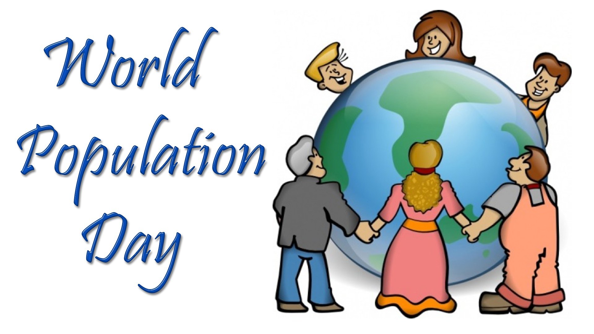 world population day people around earth globe