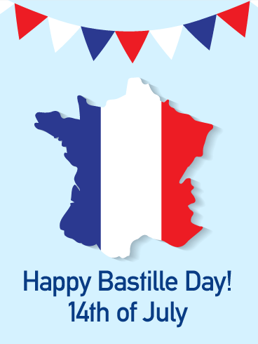 happy bastille day 14th of july card