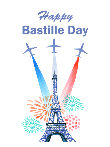 happy bastille day eiffel tower card