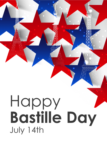 happy bastille day july 14th french flag stars