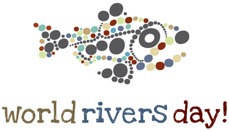 World Rivers Day Dotted Fish Clipart