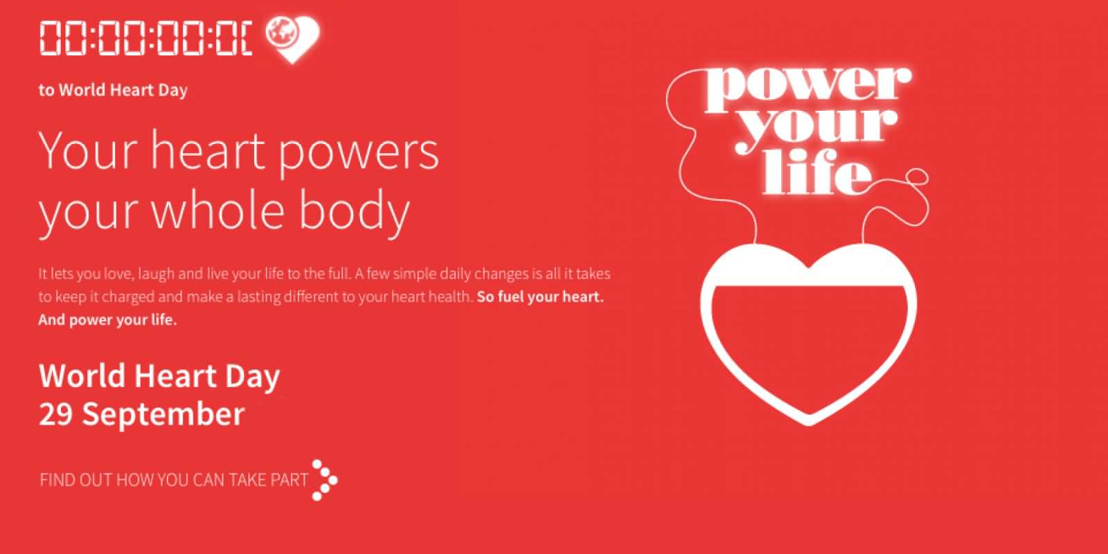 Your Heart Powers Your Whole Body Power Your Life World Heart Day