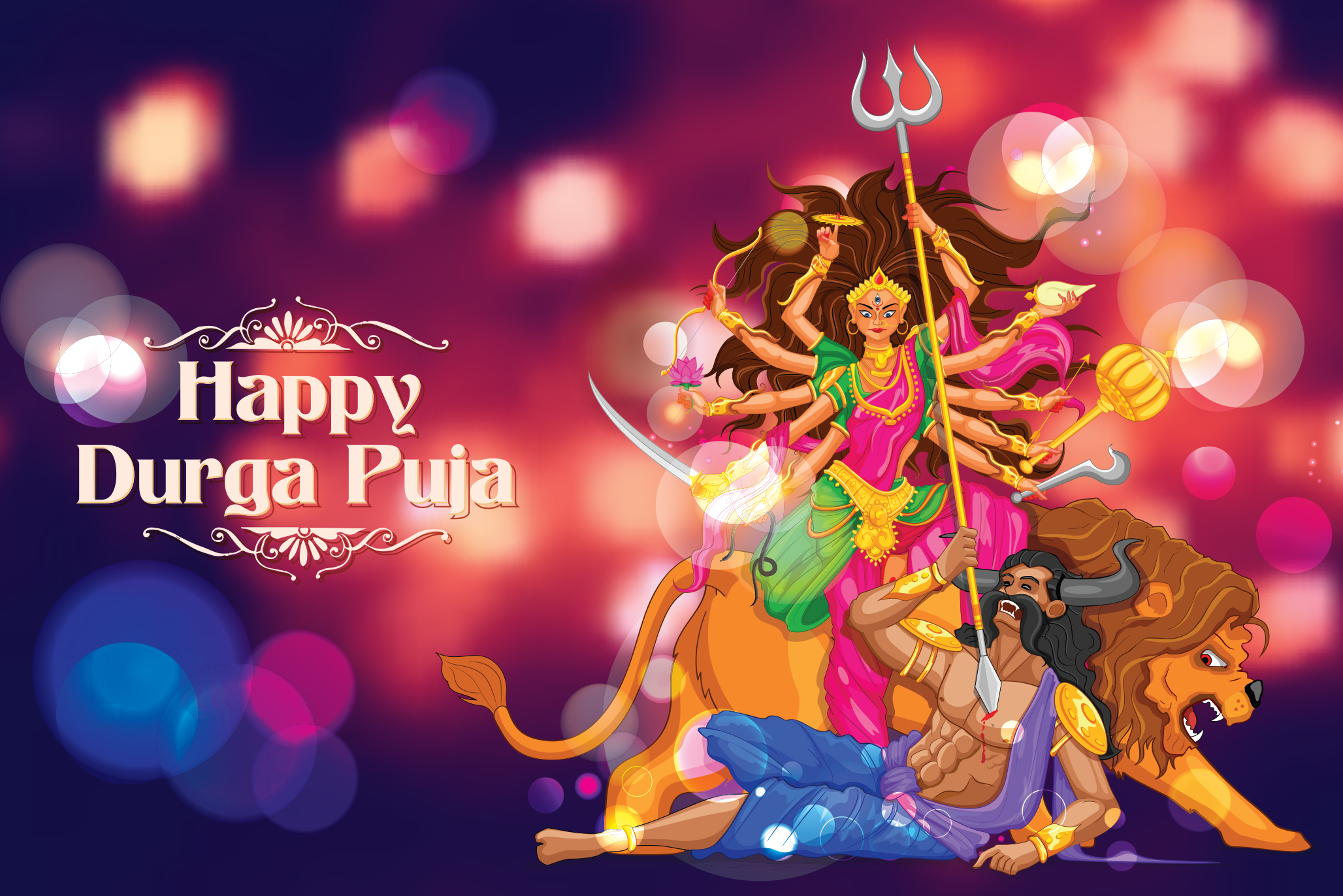 happy durga puja wallpaper