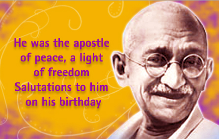 salutations to him on his birthday happy gandhi jayanti