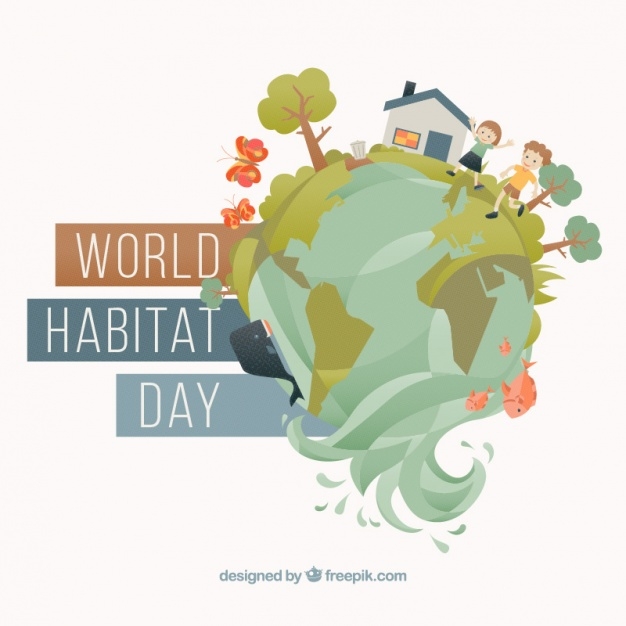 world habitat day illustration