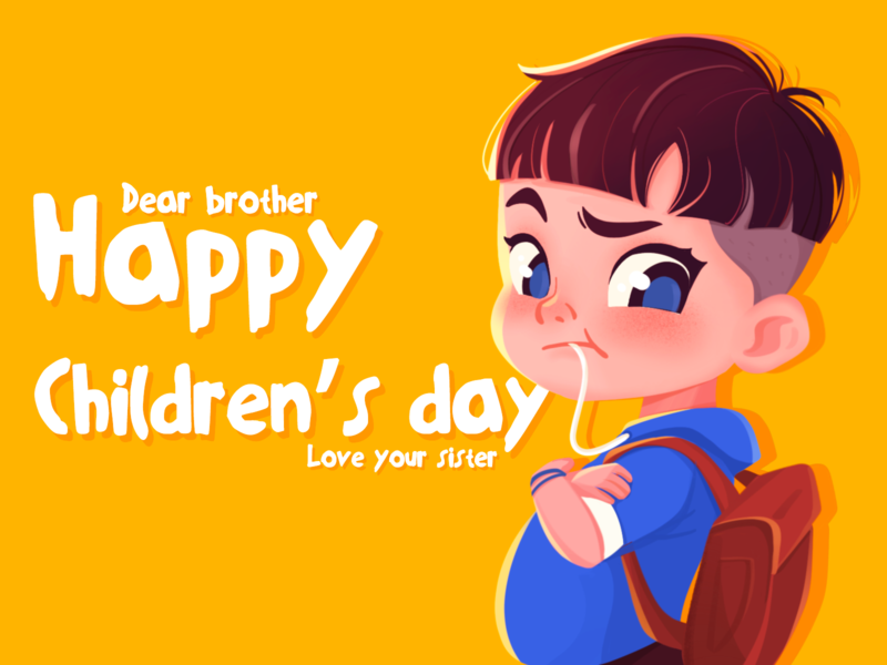 dear brother happy Children’s Day from sister