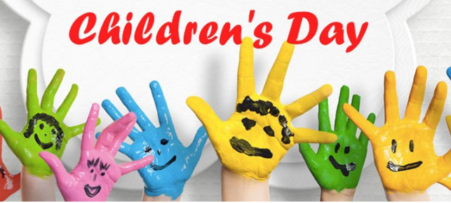 happy Children’s Day painted hands picture