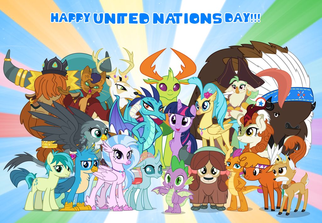 happy united nations day cartoon character