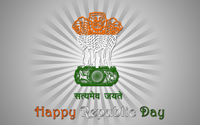 happy Republic Day emblem of india