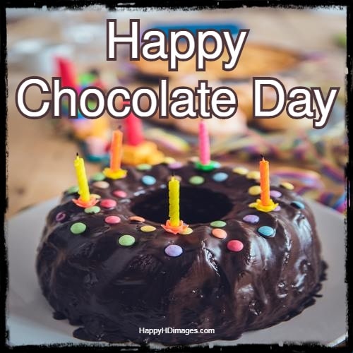 happy chocolate day chocolate cake picture