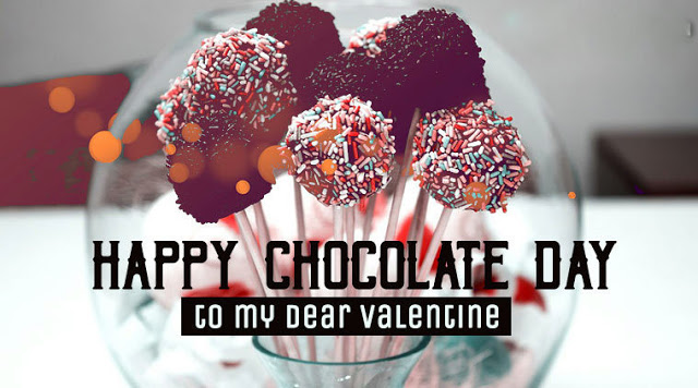 happy chocolate day to my dear valentine chocolates lollipops