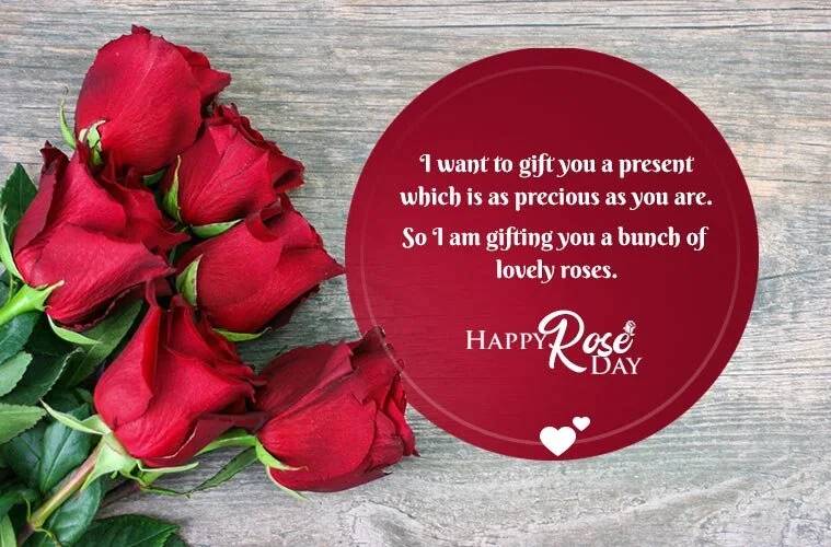 i want to gift you a present which is as precious as you are happy Rose Day