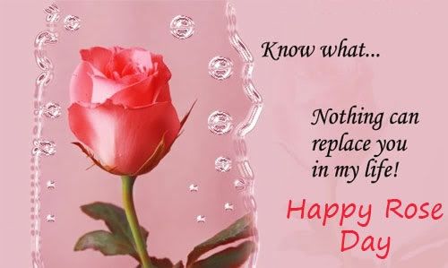 know what nothing can replace you in my life happy Rose Day