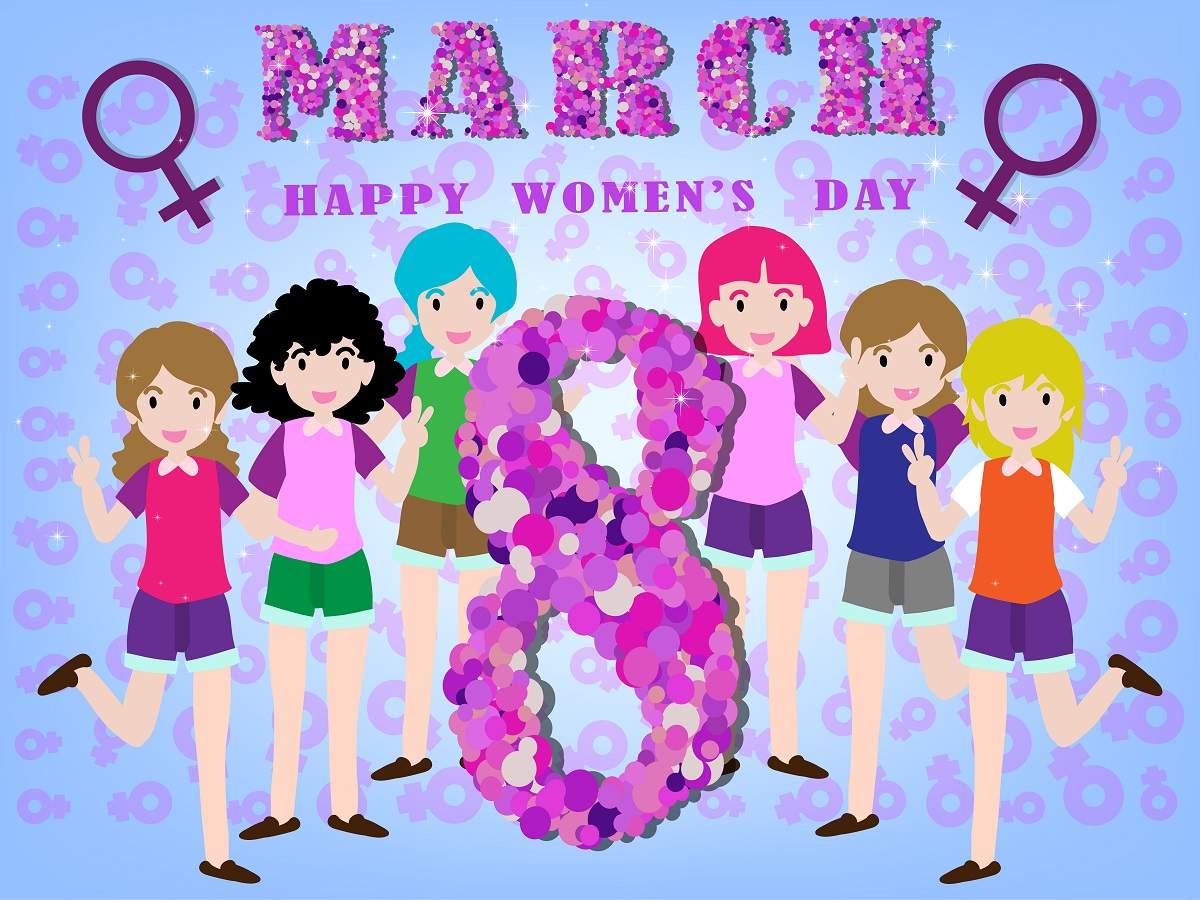 8 march happy women’s day card