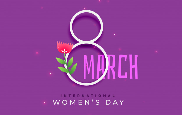 8 march international women’s day card