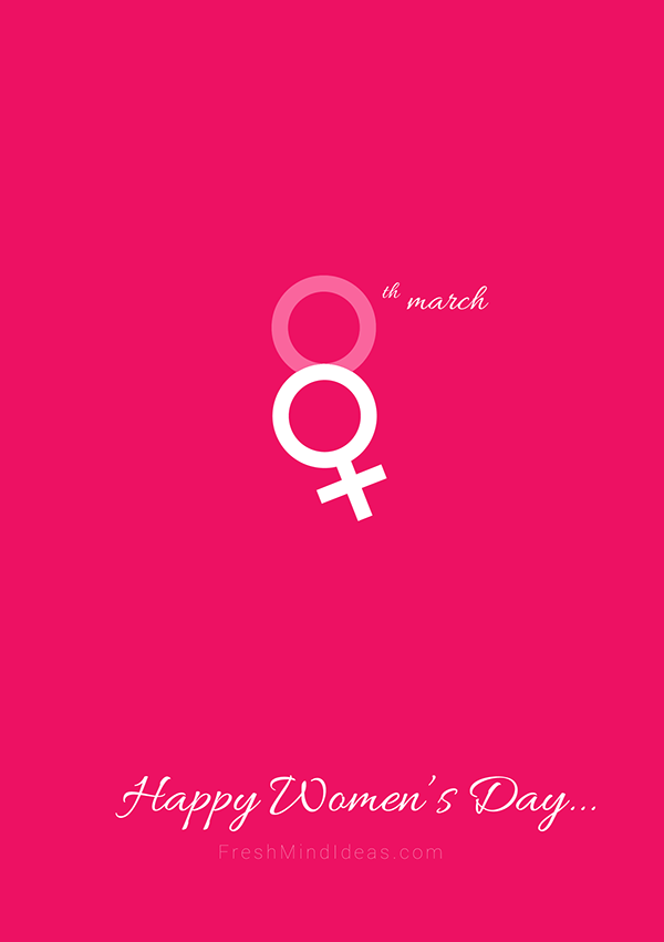 8th march happy women’s day card